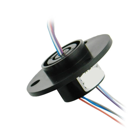 No-Fuss Conductive Slip Ring, 6-Way 2A Rotary Joint with visible collector in rotating systems.