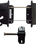 Tough As Nails Heavy Duty Diecast Metal Key Lockable Gate Latch Two Sided Gravity Design With Matching Keys Black Zinc Finish.