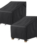 Heavy Duty Waterproof Patio Chair Covers For Rocking Chairs, Adirondack And Wicker, Universal Fit Up To 32W X 37D X 36H Inches