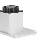 Aluminum Square Sofa Leg Set Adjustable 60mm Cabinet Foot Furniture Hardware Fittings Beefy Support, oxidized finish