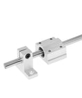 Premium 10 Piece Linear Guide Rail Kit With High Precision Optical Axis Shafts In 600mm Length Featuring Durable Bearing Steel Construction, SCS8UU Blocks And SK8 Support Seats For Smooth Zero Stick Slip Motion Perfect For Custom CNC Rigs And Pro. linear rail with block and support seat