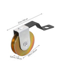 Four Pack Sliding Door Wheel Replacement Kit With Hanging Screen Rollers For Top And Bottom Tracks, single wheel and bracket.