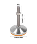 Level Up Your Setup With These Heavy Swivel Leveling Feet 2 Pack Featuring Sturdy Carbon Steel Nuts M16 Thread And Flexible TPU Rubber Non Slip Pads For Tables Shelves Workbench No More Wobbles, M16 adjustable leveling foot with stainless steel base.