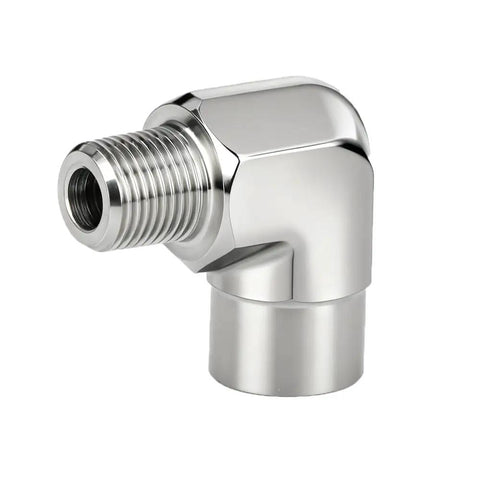 Built Tough Stainless Steel 304 Forged 90 Degree Street Elbow NPT Female X NPT Male Three Eighths Inch Pipe Fitting