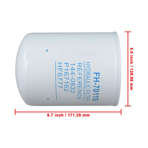 Heavy Duty Hydraulic Filter Element 89616GT And 89616 compatible with Genie Boom Lift S40 and S45, 5 inch height, 6.7 inch diameter.