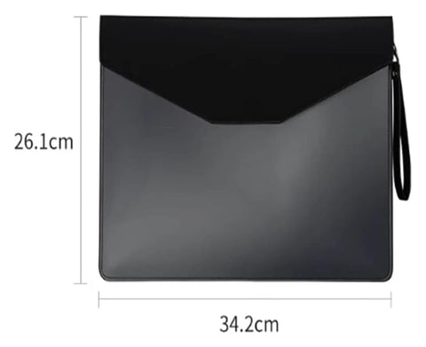 Super Slick PU Document Pouch And Heavy Duty File Organizer Total Game Changer For Home Office Or School Sharp Blue Storage Sleeve, 26.1 x 34.2 cm