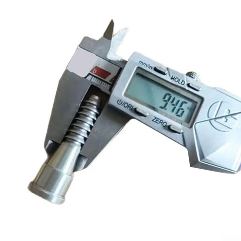 Universal Woodworm Screw Kit For Wood Lathe Chucks With Dead On Secure Grip Adapter measuring 9.46mm with caliper.
