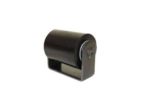3 Inch Sliding Gate Top Guide Roller Pair With Weld On Mounting Bracket Hard Rubber Black For Smooth Gate Guidance No Bolts Required