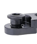 Close-up of bike rear derailleur hanger bolt, part of the 2 Pack M10 X P1.0 Bike Rear Derailleur Hanger Bolts Aluminum Alloy 15mm Length 6mm Hex Purple Finish Replacement or Upgrade Parts for Derailleur Hanger Chain Tensioner and Tail Hook