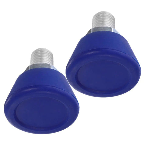 Two Pack Roller Skate Toe Stops And Toe Plugs Adjustable Five Eighth Inch Rubber Stops For Quad Skates Replacement Parts In Bright Blue