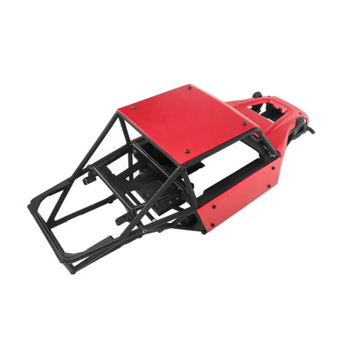 Red Aluminum Roll Cage Body Panel Kit For 1/10 Scale RC Cars Red Upgrade Set Beefed Up Chassis Frame Parts For Vanquish H10