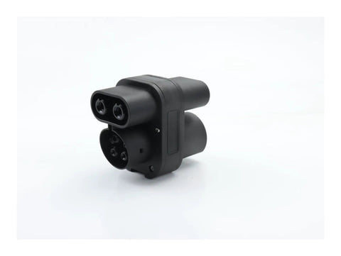 Heavy Duty CCS2 To CCS1 EV Charger Adapter For Blistering Quick Charge Juice Up Your Ride Solid Build with dual connectors.