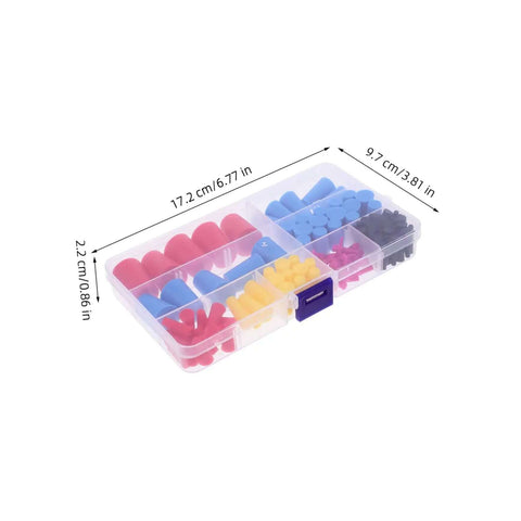 Topperfun High Temp Silicone Rubber Tapered Assortment Kit With Sealing Plugs For Test Tubes Flasks And Tanks To Mask Off Holes Effortlessly, 17.2 x 9.7 x 2.2 cm case