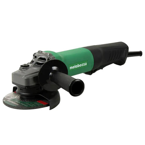 Beefy 4.5 Inch Angle Grinder With 10.5 Amp Motor, Paddle Switch, Includes Wrench, Side Handle, Wheel Guard, And Depressed Center Wheel