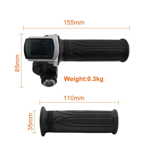 Dope Electric Bike Throttle Grip With Key Switch Indicator For Scooter And Bicycle 36V Speed Accelerator Controller Compatible With YIYUN Brushed Controllers Do It Yourself Friendly With Easy Install And Smooth Throttle Response