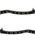 GMC Terrain Rear Bumper Bracket Set 2010-2017 Stamped Steel Replacement left and right mounts on white background