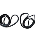Toyota Pickup Front Door Seal Kit 1984 1988 On Door For Driver And Passenger Side Rugged Weatherstripping Replacement OE Quality Durable Rubber Gasket Seal, black rubber, coiled view.