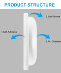 Side view of Soft Silicone Eyeglass Nose Pads With Air Chamber For Comfort And Anti Slip Grip Self Adhesive Cushioned Nose Pad