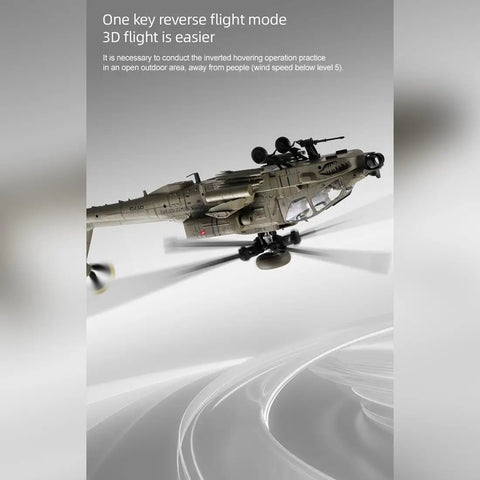 RC Helicopter Flybarless 6CH With Optical Flow Positioning And Brushless Motor Altitude Hold One Key Inverted Flight 1 Forty Eight Scale AH 64D Army Green