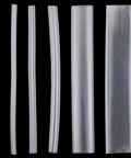 100Pcs 6 Size Clear PE Heat Shrink Tubing Kit For Electrical Insulation And Repairs DIY Friendly Waterproof Durable Cable Wrap Sleeves Fusion Splice Protection Transparent Tubing For Easy Visual Inspection arranged by size