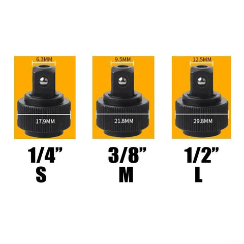 11 Piece Ratchet Wrench Repair Kit With Replacement Parts For 72 Tooth Mechanic Tools, drive size adapters display