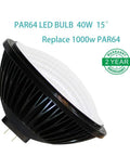 PAR64 LED Bulb Dimmable 80W Replaces 1000W Incandescent, Budget-Friendly 15 Degree Beam, Warm White 2700K to 3000K, 120V GX16D, High CRI 86 Plus, Energy Efficient and Bright