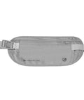 RFID Blocking Undergarment Waist Pouch Travel Wallet With Dual Zipper Pockets And Drop Pockets For Passport Cash Cards And Tickets