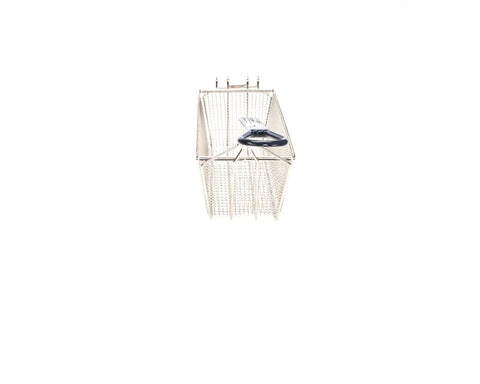 Half Size Fryer Basket 2035 With Blue Finish OEM Replacement Part For Commercial Fryers Easy Swaps And Durable Construction Fits Imperial 2035