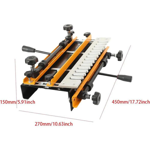 No Nonsense 12 Inch Dovetail Router Jig For Woodworking, aluminum body with precise adjustments for accurate cuts.