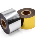 Gold and silver hot stamping foil paper rolls 1.5 inch by 400 feet for leather bronzing machines and DIY projects side view