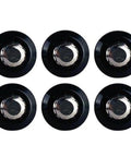 New Fender Washers Kit Silver Finish For Cars, Heavy Duty Hardware Set, six black and silver washers displayed in two rows