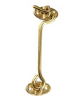 Two Pack Solid Brass Swivel Pivot Eyelet Latches For Sliding Doors And Cabinets Windproof Heavy Duty Hooks Antique Style