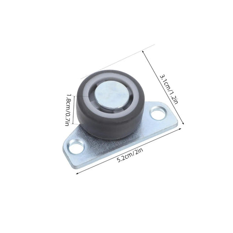 Heavy Duty 4 Pack Adjustable Sliding Door Roller Wheels Built Tough For Heavy Wooden Doors And Barn Hardware No Fuss Whisper Quiet Bearings Easy Closet Swap, close-up view of a roller wheel with mounting plate.