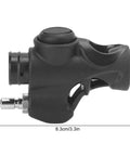 BCD Inflator Valve For Dive Gear Low Pressure Mini K Shape 3/4 Inch Hose Adapter side view, 8.3cm x 6.2cm, black nylon brass