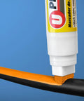 Large White Wire Marker With 15mm Tip For MCM Wire Up To Three Quarters Inch marking a black wire with orange ink