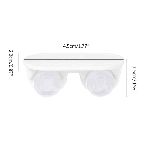Self Adhesive Caster Wheels Pack Of 8 Non Swivel Castors For Small Boxes Cabinets And Containers, dimensions and white ABS design shown