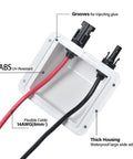 Solar Cable Entry Gland With 10ft Solar Extension Cable Featuring MC4 Connector 10 AWG UV Resistant ABS Roof Housing