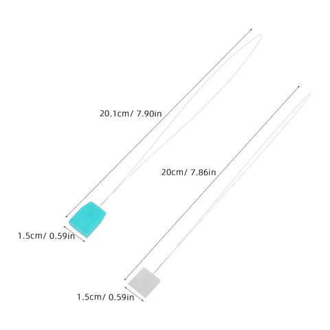 20 Pack Long Needle Threaders Set For Embroidery Cross Stitch Quilting And DIY Crafts Stainless Steel Stable Construction Quick Threading Tool For Yarn Wool Knitting Needles And More, 20cm