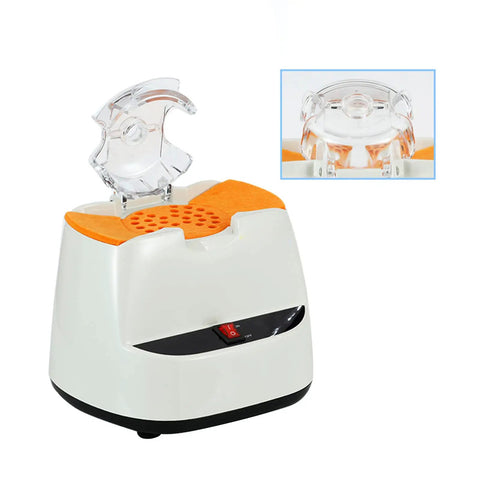 Pro Level Glasses Frame Warmer With Knockout Fast Ceramic Core Hot Air Optical Frame Bender, compact design with orange pad.