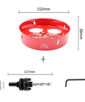 6 Inch Hole Saw Kit With Heavy Duty A2 Mandrel For Drilling Wood Aluminum PVC And More Fits Most Bimetal Saws dimensions