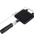 Durable Aluminum Grilled Sandwich Maker For Stovetop Use, portable non-stick toastie press grill with thick plates.