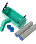 Easy Grip Diy Paint Roller Brush Handle For No Sweat Wall Painting And Smooth Pro Finishes Quick Apply Tool with green tray and rollers.