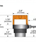 EchoTouch Ultrasonic Liquid Level Transmitter With Reflective Technology dimensions for US01 & US03 Series