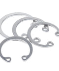 10 Piece M8 To M25 304 Stainless Steel C Type Circlip Snap Ring Set For Shafts And Components Includes Easy Install Design on white background