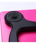 Slim Smart Body Fat Scale With Smartphone App For Nail Your Fitness Goals Elegant Black Bathroom Weight Monitor close-up of control design.