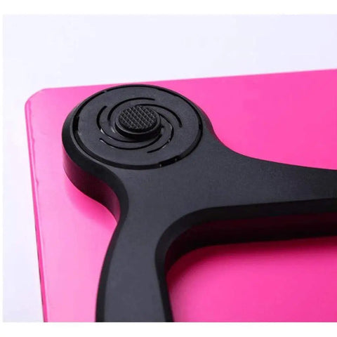 Slim Smart Body Fat Scale With Smartphone App For Nail Your Fitness Goals Elegant Black Bathroom Weight Monitor close-up of control design.