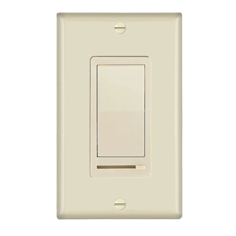LED Slide Dimmer Rocker Switch For No Fuss Easy Install 3 Way Or Single Pole Ivory Finish 600W Incandescent Max 150W dimmer switch