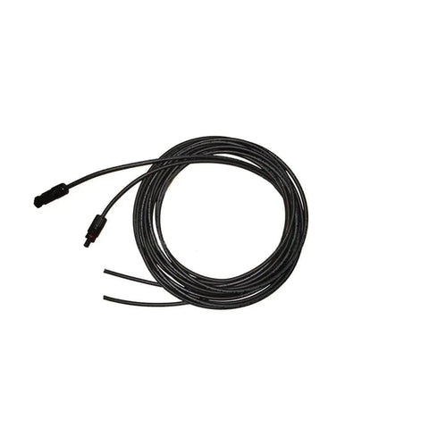Coiled view of Two 10 Foot 12 AWG PV Adapter Cables With Male And Female Connectors For Solar Panels And Charge Controllers UV Resistant