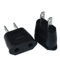 EU To US Travel Power Adapter Converter 600W AC Power Plug, Dual Pack, Compact Black, ideal for European devices in US outlets