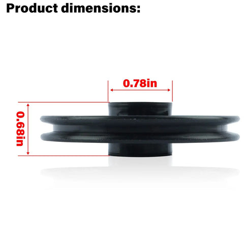 Heavy Duty Garage Door Idler Pulley Replacement For Chamberlain Liftmaster Square Rail Openers shown with dimensions 0.78in and 0.68in.